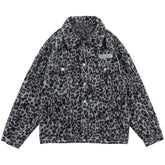 Majesda® - Vintage Leopard Print Jacket outfit ideas streetwear fashion