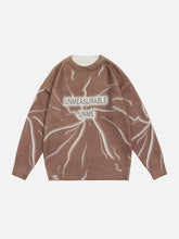 Majesda® - Vintage Line Design Sweater outfit ideas streetwear fashion