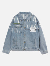 Majesda® - Vintage Minimalist Denim Jacket outfit ideas, streetwear fashion - majesda.com