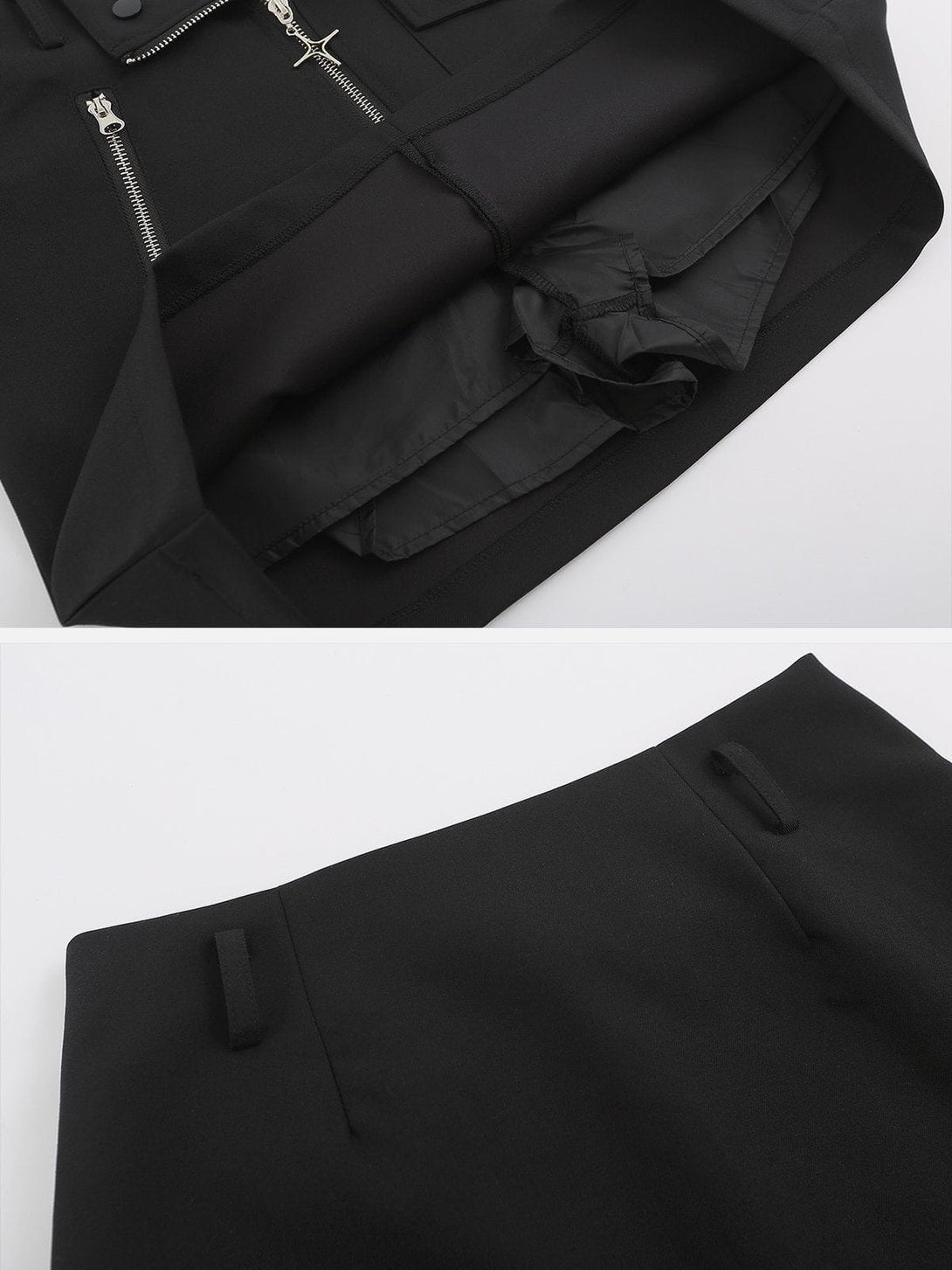 Majesda® - Vintage Navel Crop Zip Suit outfit ideas, streetwear fashion - majesda.com