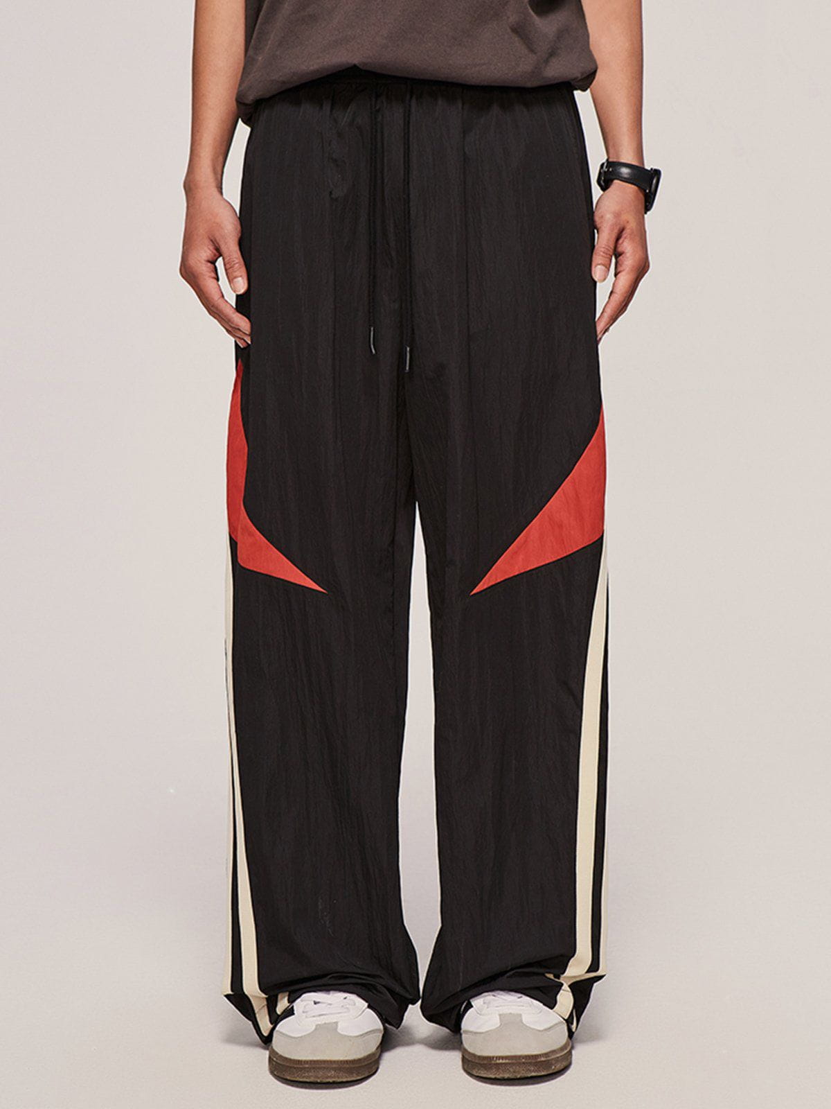 Majesda® - Vintage Oblique Stripe Sweatpants outfit ideas streetwear fashion