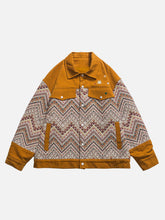Majesda® - Vintage Patchwork Jacket outfit ideas, streetwear fashion - majesda.com