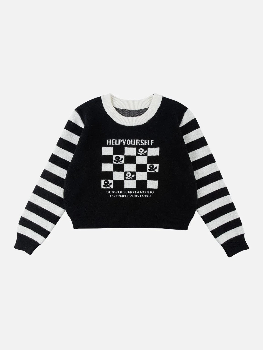 Majesda® - Vintage PLAID Print Sweater outfit ideas streetwear fashion