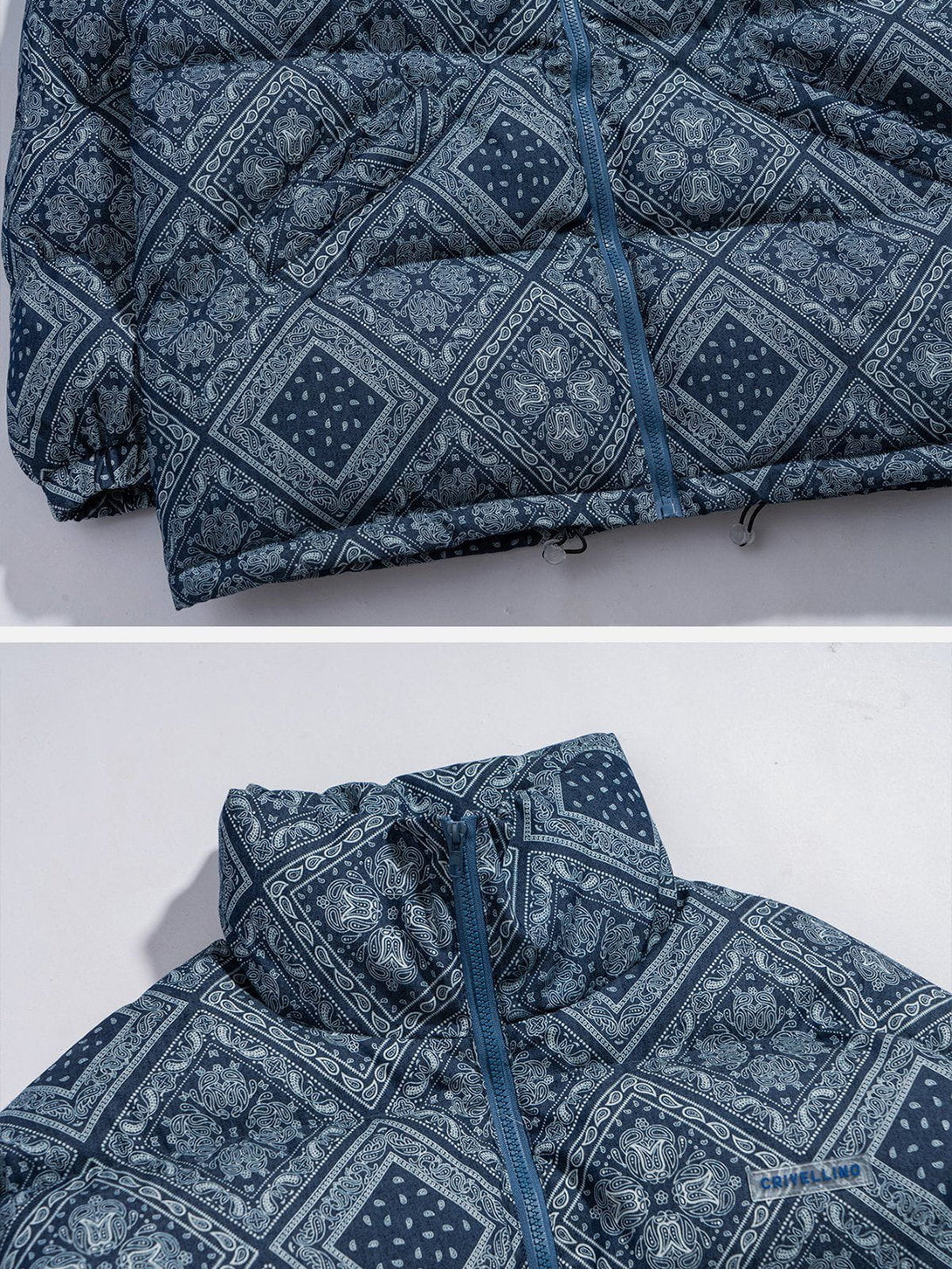 Majesda® - Vintage Print Winter Coat outfit ideas streetwear fashion