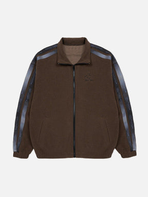 Majesda® - Vintage Side Gradient Jacket outfit ideas, streetwear fashion - majesda.com