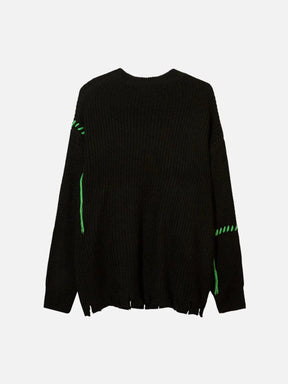 Majesda® - Vintage Straps Sweater outfit ideas streetwear fashion