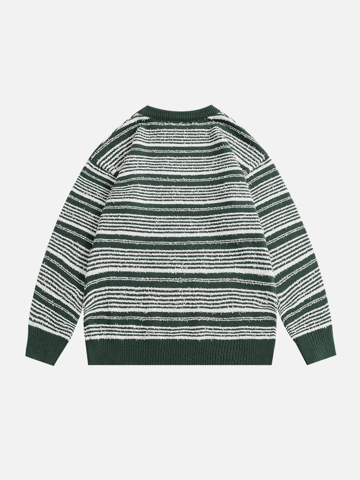Majesda® - Vintage Stripe Design Sweater outfit ideas streetwear fashion
