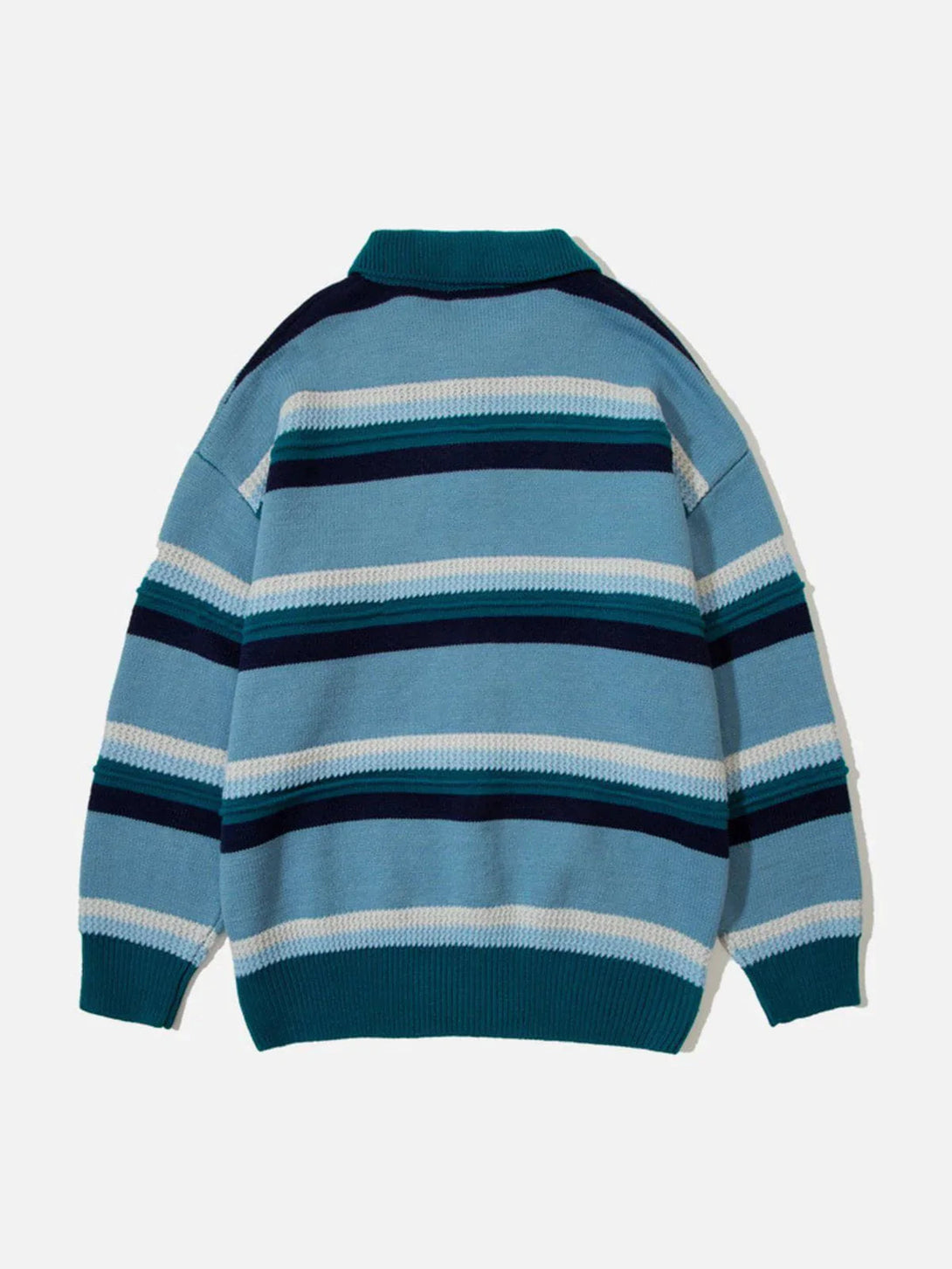 Majesda® - Vintage Striped POLO Sweater outfit ideas streetwear fashion