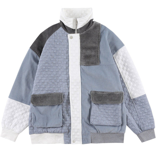 Majesda® - Waffle Panel Jacket outfit ideas, streetwear fashion - majesda.com