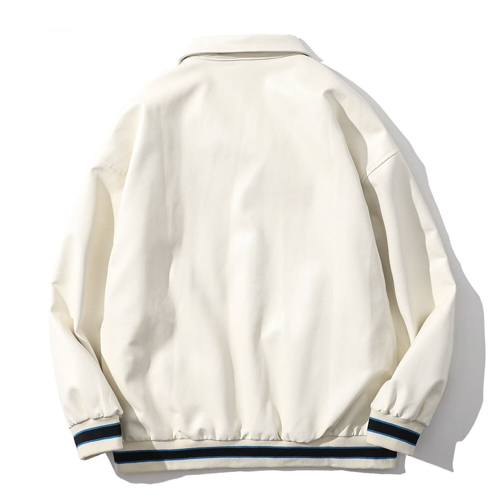 Majesda® - White BELIVE Jacket outfit ideas, streetwear fashion - majesda.com