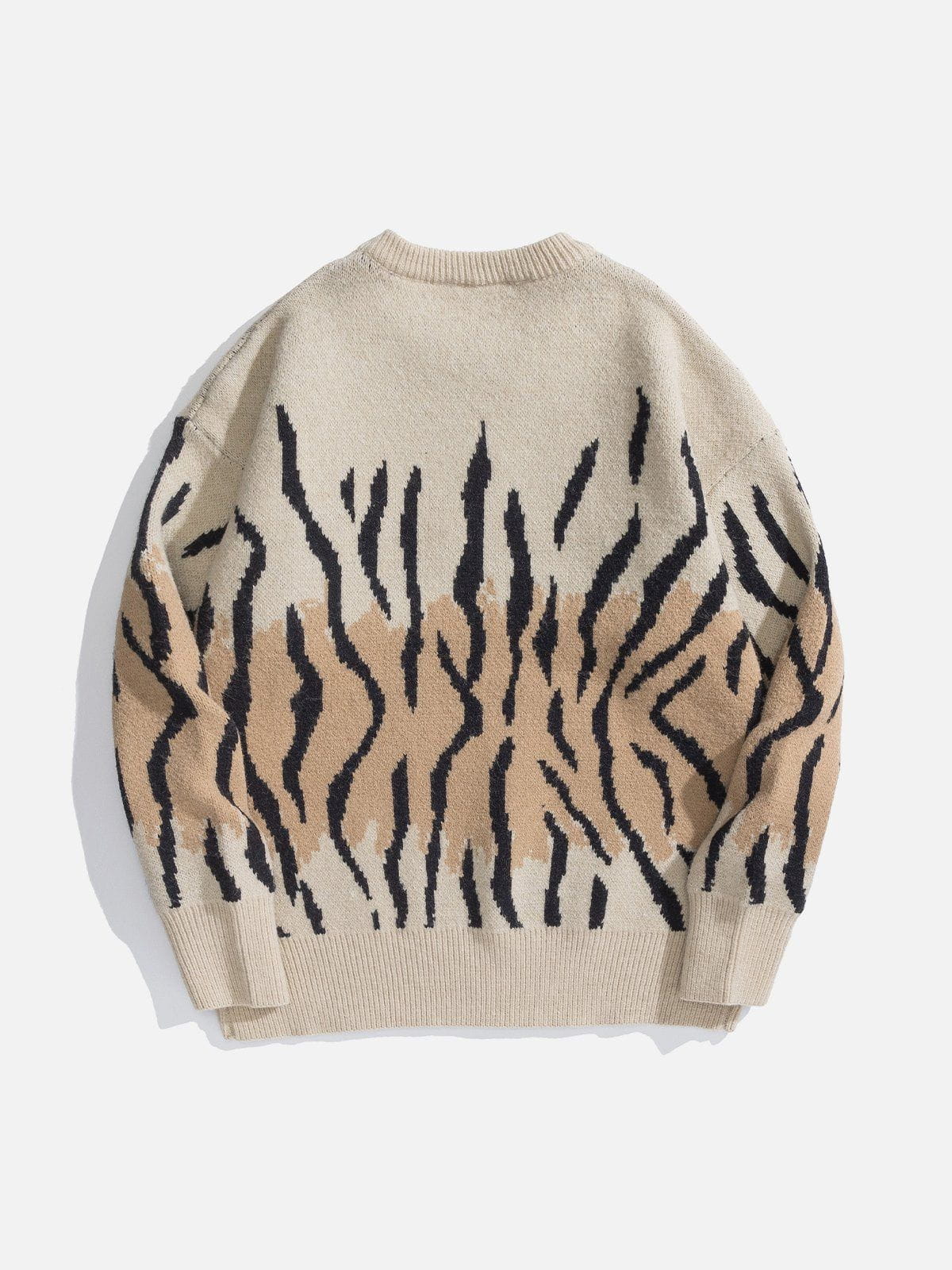 Majesda® - Zebra Pattern Knit Sweater outfit ideas streetwear fashion