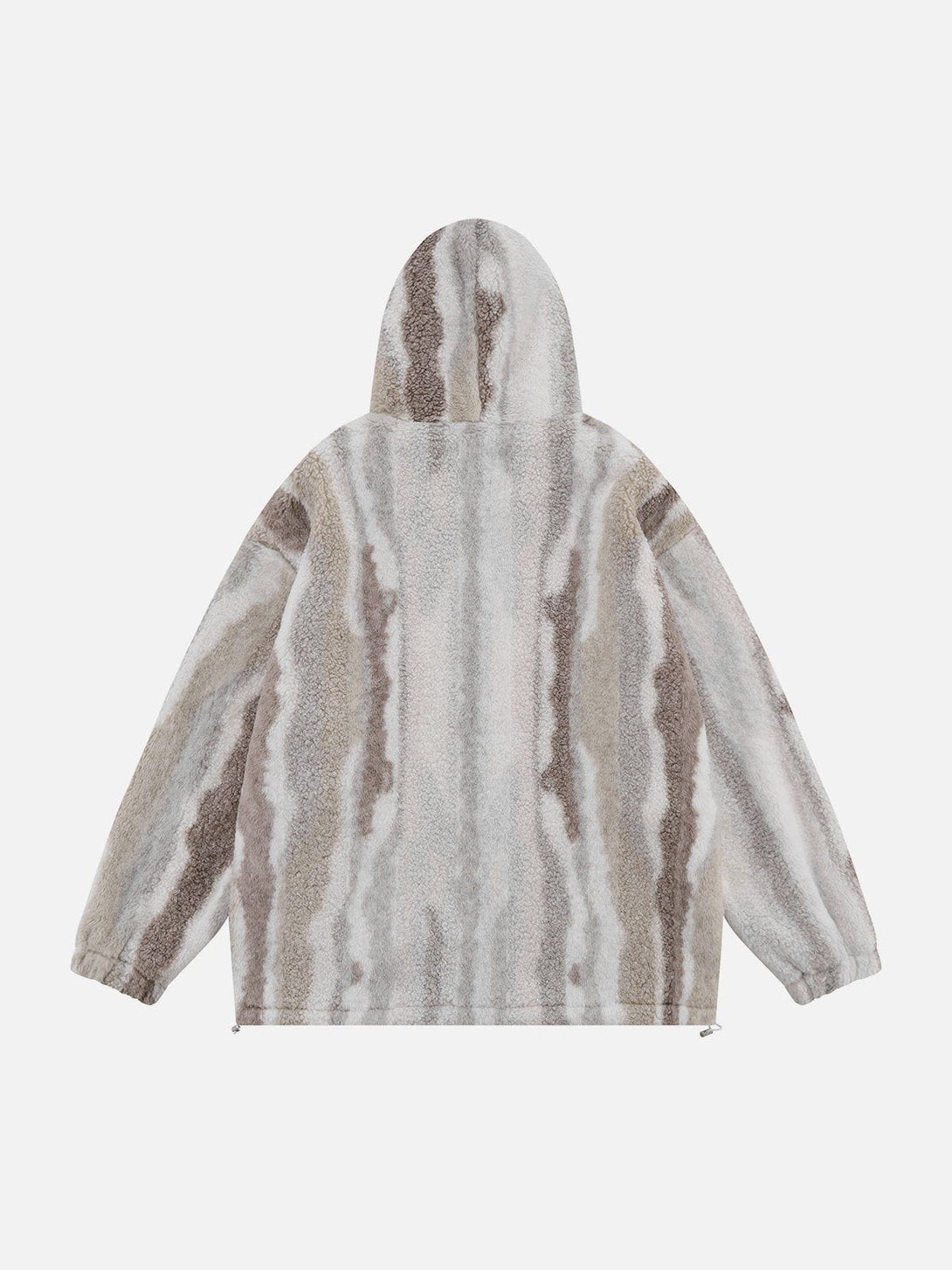 Majesda® - Zebra Print Sherpa Hooded Winter Coat outfit ideas streetwear fashion