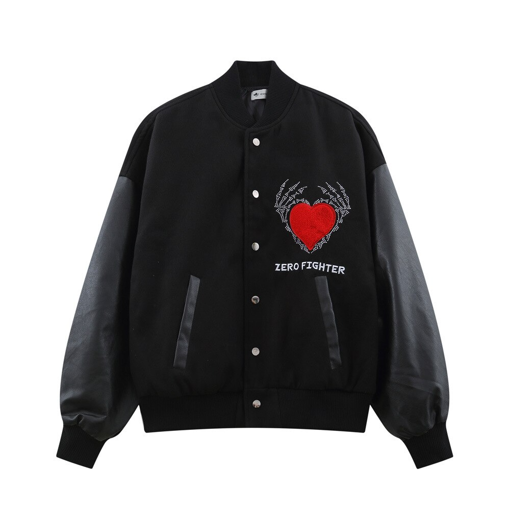 Majesda® - ZERO FIGHTER Baseball Jacket outfit ideas, streetwear fashion - majesda.com