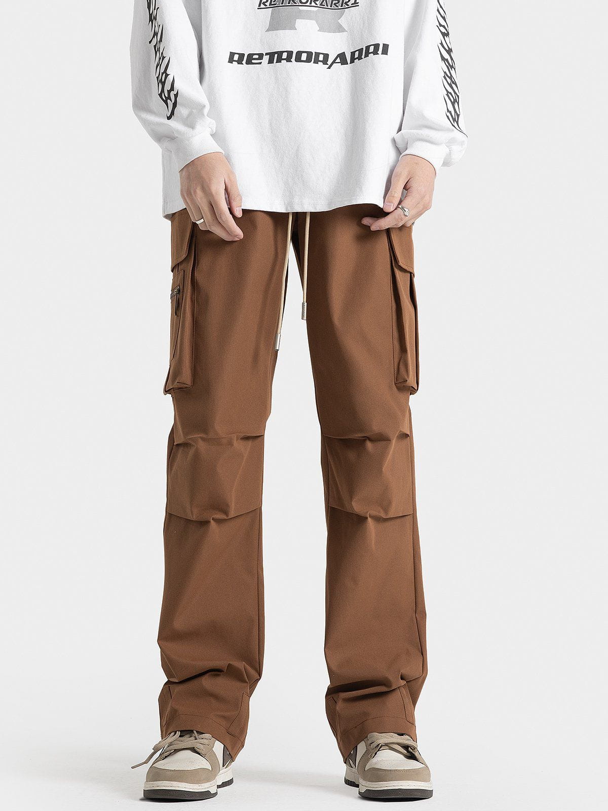 Majesda® - Zip Large Multi-Pocket Cargo Pants outfit ideas streetwear fashion