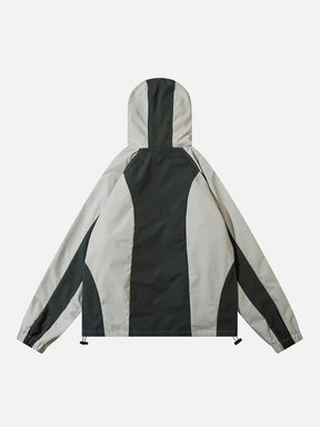 Majesda® - ZIP UP Color Matching Jacket outfit ideas, streetwear fashion - majesda.com