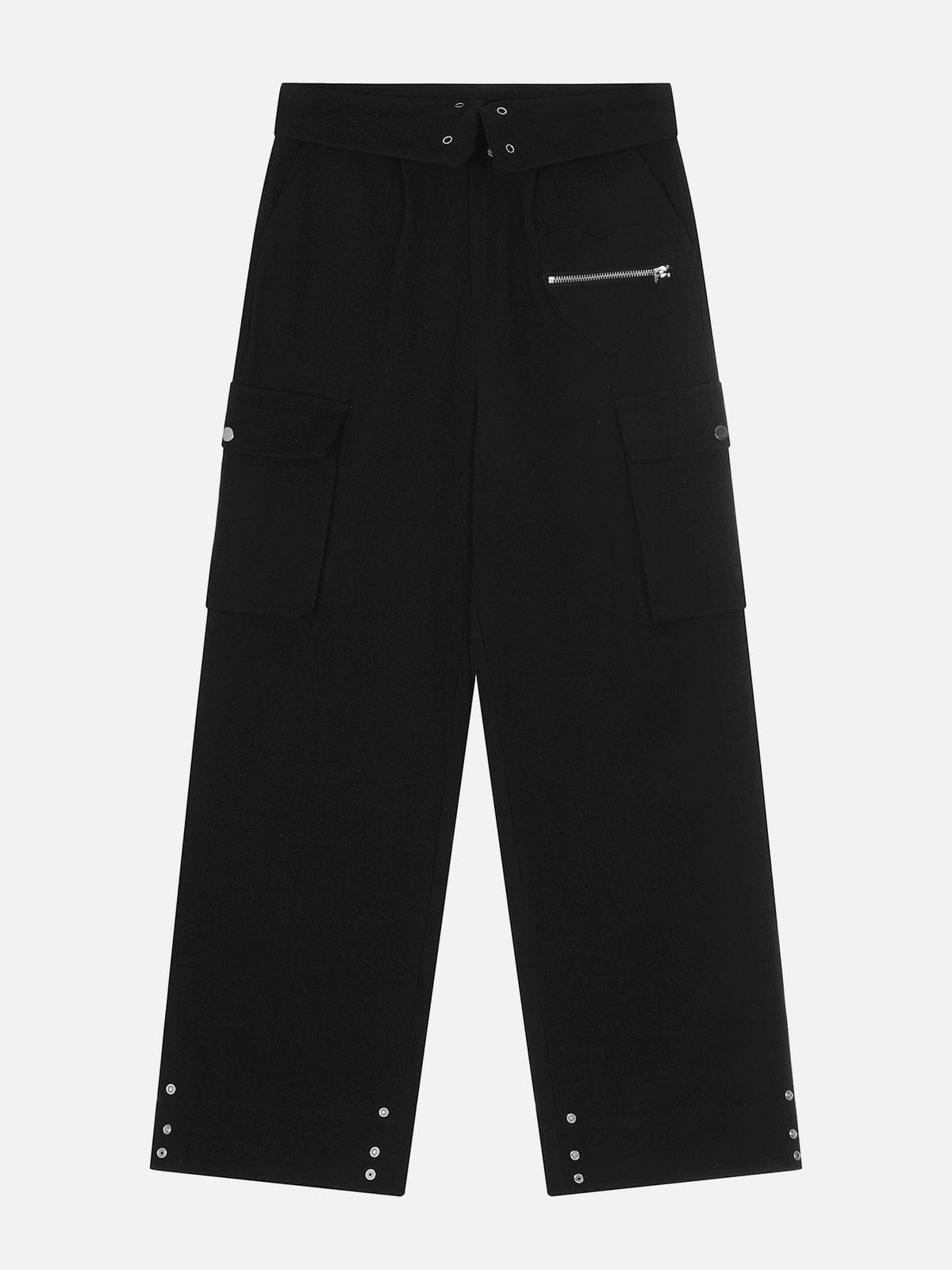 Majesda® - Zipper Pocket Cargo Pants outfit ideas streetwear fashion
